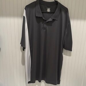 Grey and White Polo Shirt